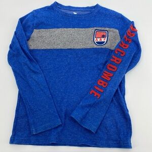 Abercrombie Fitch Sweater Boys Medium 7 8 Blue Youth Kids Crest School Preppy‎